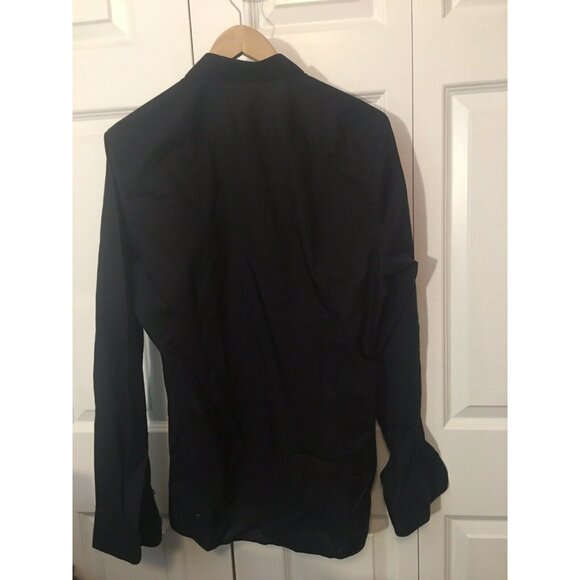 Finshley & Harding button up long sleeve shirt Black Mens Sz 42‎ Slim Fit - Picture 2 of 6